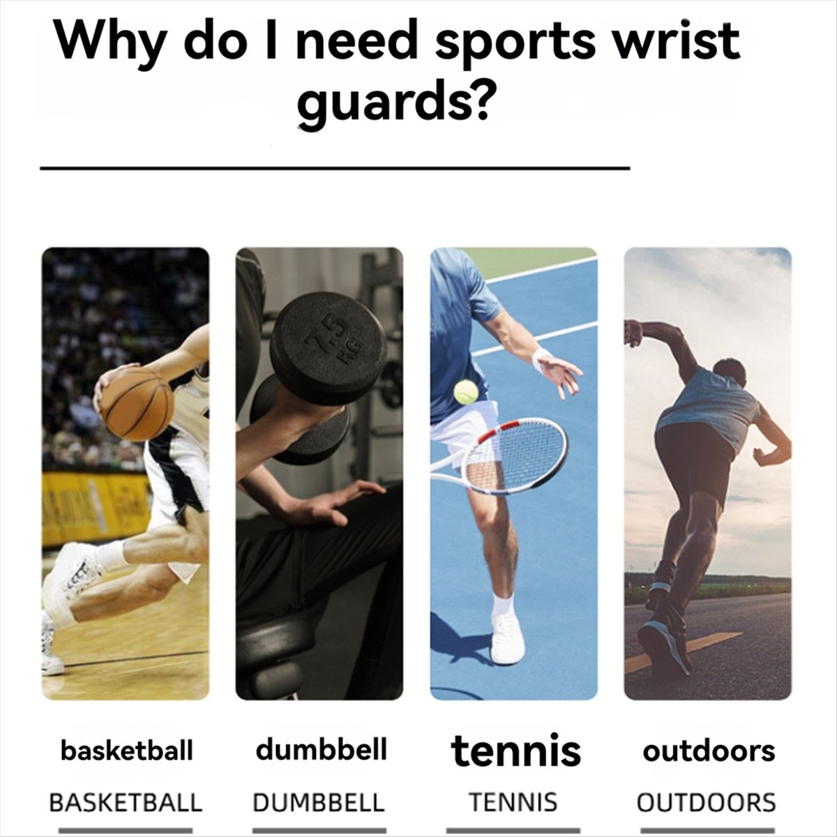 Wrist Wraps Weightlifting Support - *A91P 1 Çift Bileklik Bilek Desteği