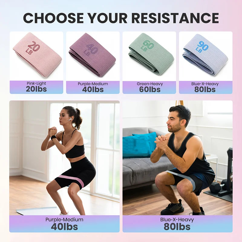 20-90LB Kumaş Elastik Bant Spo - Pilates Bar Kit With Resistance Bands incelemesi ve fiyatı